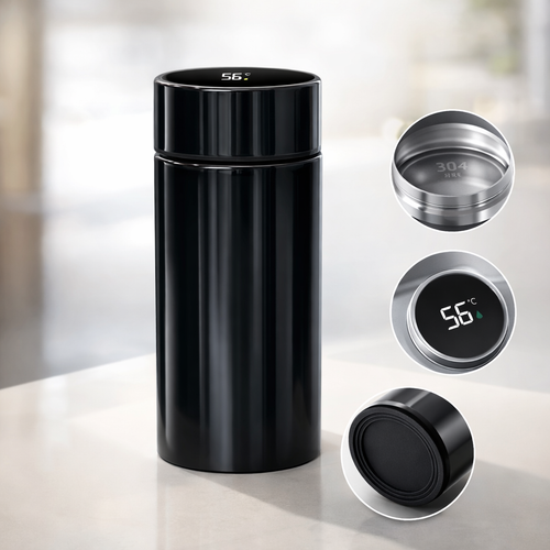 ThermaDrink™ Smart Temperature Display Thermos – 200ml
