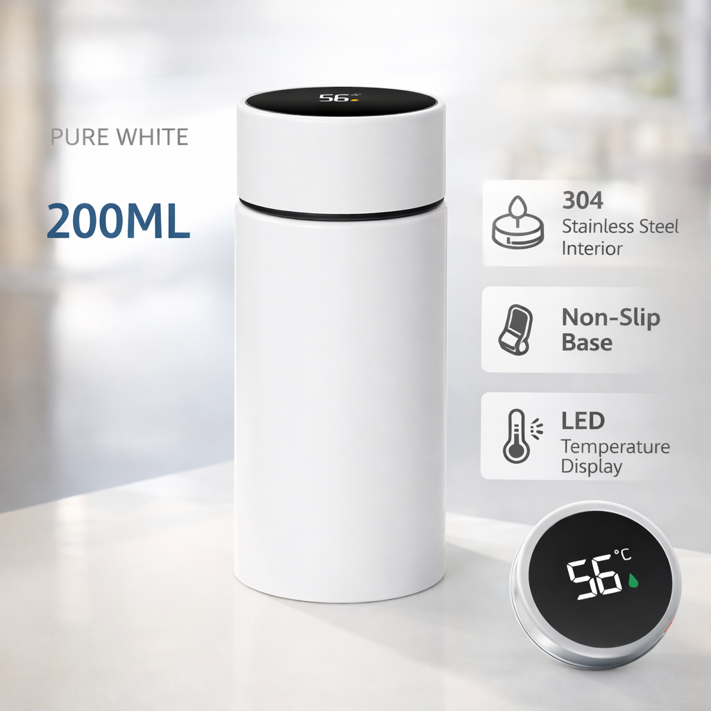 ThermaDrink™ Smart Temperature Display Thermos – 200ml