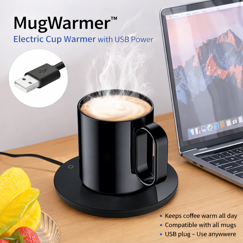 MugWarmer™ – USB Electric Cup Warmer for Coffee & Tea